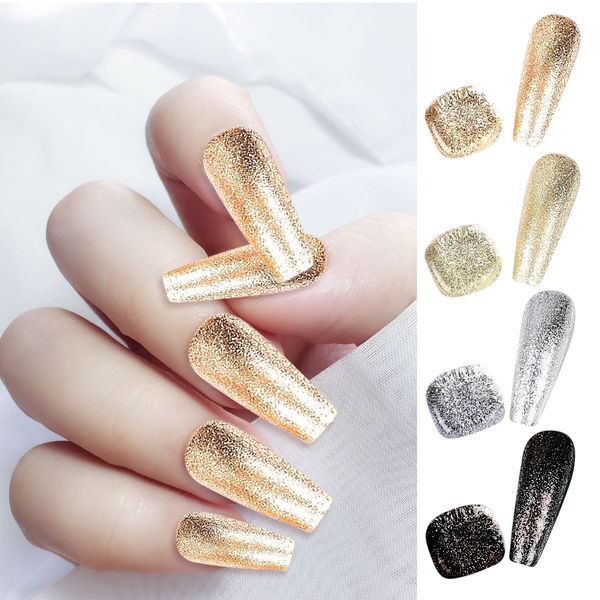 Gel para unhas 4 cores Gel reflexivo Verniz Gel UV Ouro Prata Preto Nail Art Duradouro Brilhante 5ml Conjunto de Verniz Platinum Glitter Verniz 230706