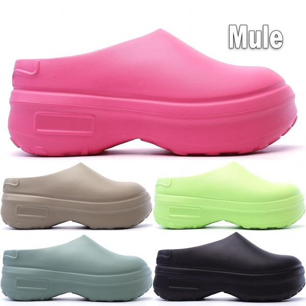 Originals ADFOM Smith Mule Homens Mulheres Sandálias 2023 Desenhador Água Chinelos Lúcido Rosa Prata Verde Maravilha Taupe Verde Brilho Sapatos de Praia Ao Ar Livre Tamanho 36-44