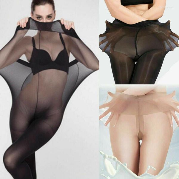 Calze da donna Calze di seta sexy Collant sottili Collant anti-gancio liscio Calza modellante a compressione