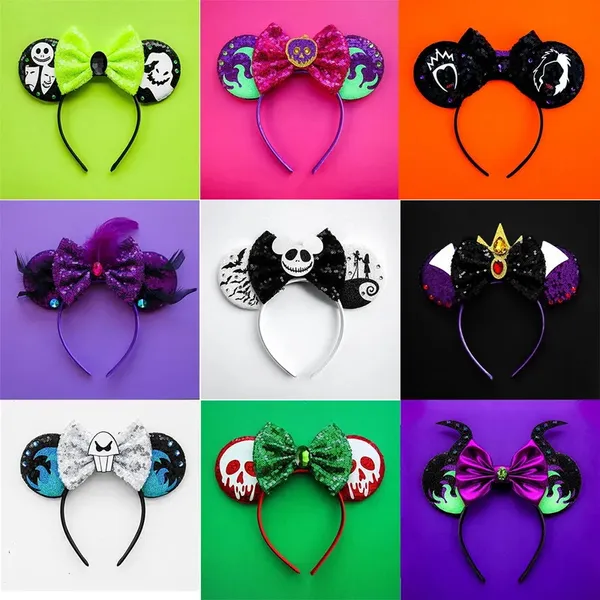 Lindo cosplay handband presente de halloween multiestilo mouse hairbands festival presentes crianças acessórios de cabelo handbands orelhas meninas lantejoulas festa ba50 c23