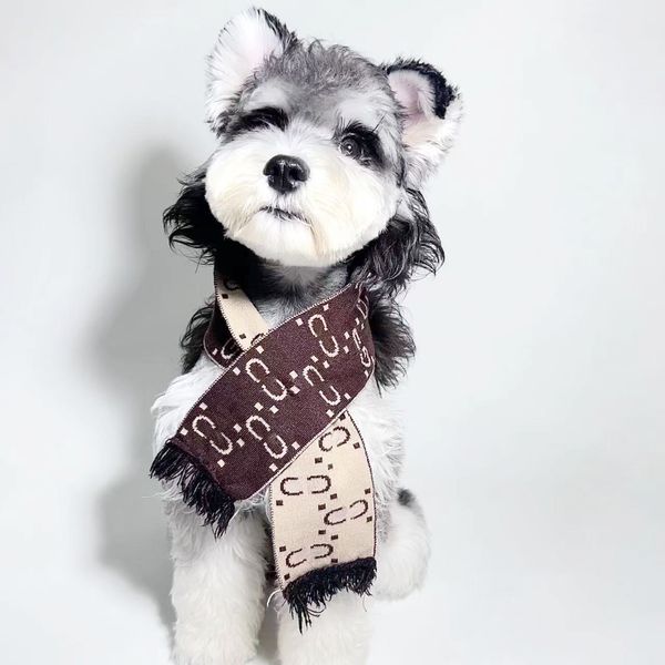 Herbst Winter Hund Schal Gestrickte Haustiere Katze Schal Stilvolle Hund Katze Zubehör Schnauzer Pomeranian Teddy Warmer Schal