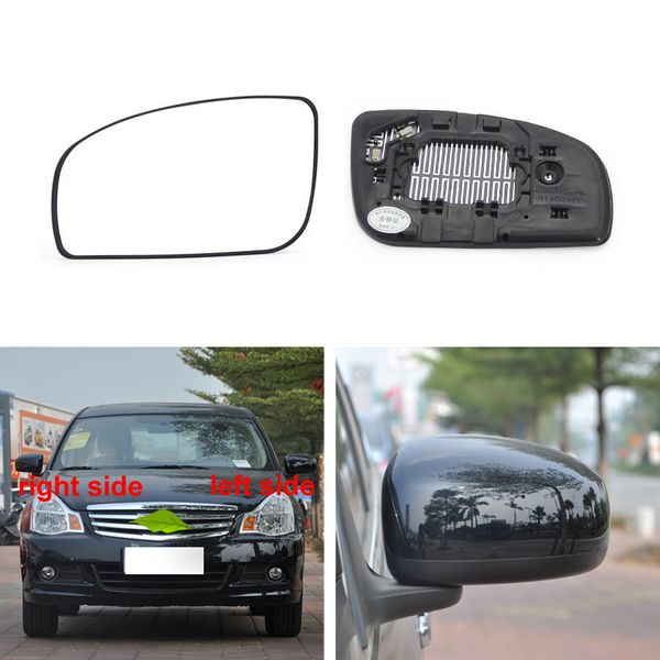 Para nissan sylphy 2006-2009 acessórios do carro exterior lateral lente reflexiva espelho retrovisor lentes vidro com aquecimento