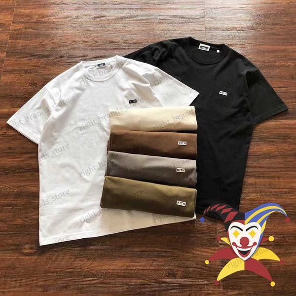 Erkek Tişörtleri Kith Flocked Box T-Shirt Erkek Kadın Sınırlı Tişört Tee Tips T230707