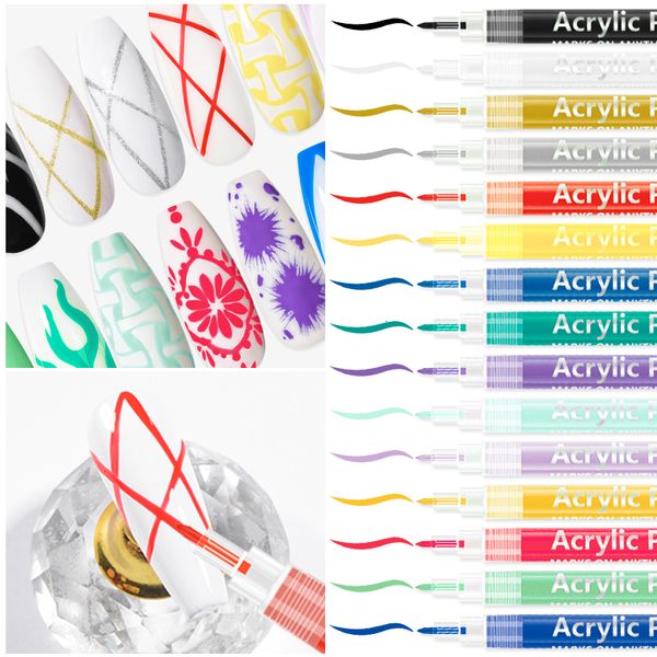 Gel para Unhas 6PCS10PCSSET Nail Art Graffiti Pintando Caneta Unhas Smudge Tinta Desenhando Caneta Sombreadora Unha Marmorizada Gel UV DIY Ferramentas de Manicure 230706