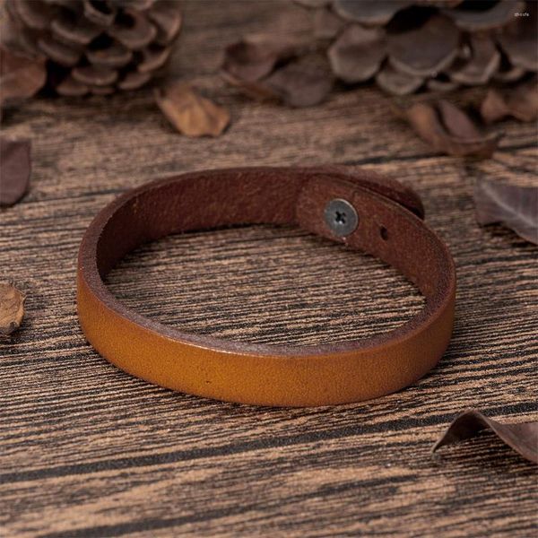 Charm Bracelets Simple Smooth PU Leather For Men Women Vintage Twist Star Esmalte Flower Eyes Bracelet Ethnic Wristband Jewelry