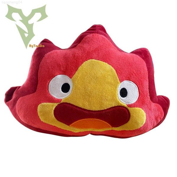 Gefüllte Plüschtiere 24 cm Calcifer Feuer Plüschtier Wandelndes Schloss Niedliches Plüschkissen Weiches Stofftier Puppe Weihnachten Geburtstagsgeschenk für Kinder L230707