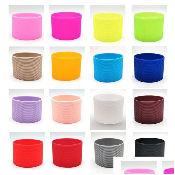 Other Drinkware Mti-Color Anti-Slip Tool Sile Anti-Scalding Cup Sleeve Anti Slip Insation Cups Holder Mug Water Protective Er Drop De Dhhkm