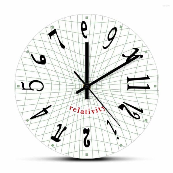 Wanduhren, Relativitätstheorie, moderne Uhr, Heimdekoration, Physik, Symbole, Kunstdruck, Studie, leise, Sweep-Uhr für Physiker