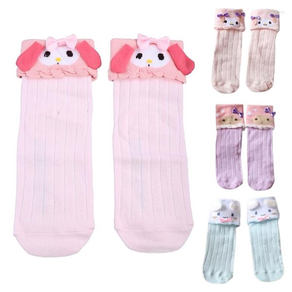 Frauen Socken College Mädchen Student Crew Harajuku Niedlichen Cartoon Tier Druck Bowknot Gerollt Drehen Manschette Fußkettchen Strumpfwaren