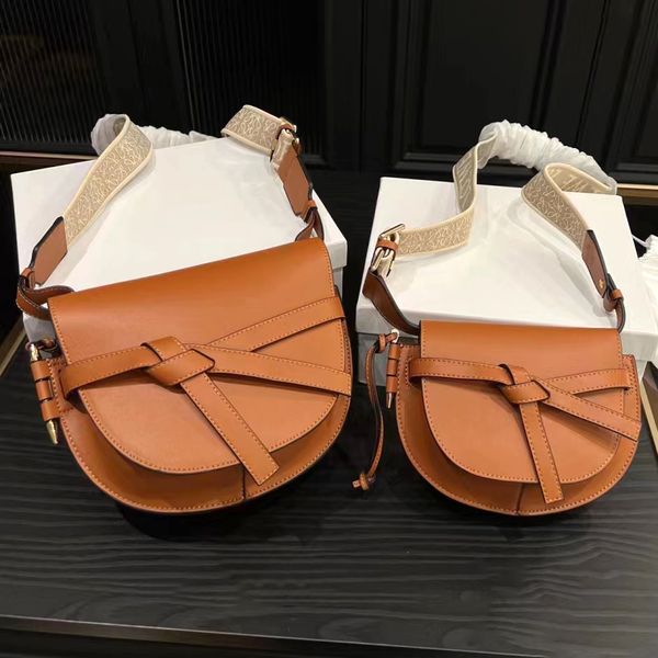 Bolsas de viagem de sela de quebra-cabeça duplas de designer de luxo de 2 tamanhos Bolsa de ombro de alta qualidade bolsa de ombro feminina bolsa de moda masculina de couro genuíno Bolsas de embreagem de corpo cruzado