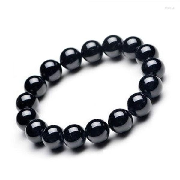Strang-Obsidian-Multi-Color-Armband mit buddhistischen Perlen, Ornamenten, elastischen Handschnur-Geschenken und werden im Großhandel mit Perlen verkauft