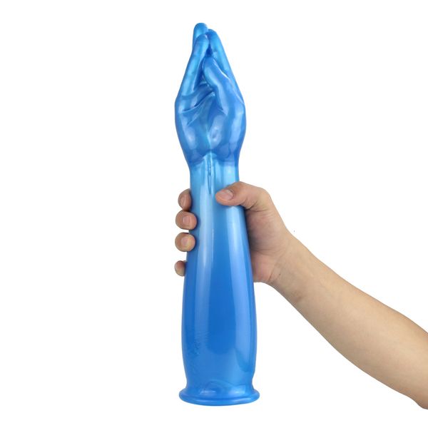 Brinquedos para adultos Enorme Pênis Azul SM Realista Fist Sexules Toy Health TPE Big Hand Arm Extreme Fisting Plug Anal Sex for Women Adults Dildo 230706