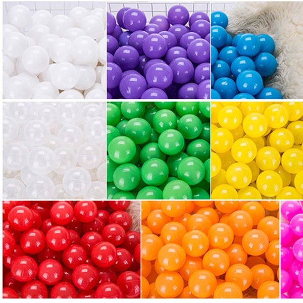 Balloon 7CM / 50PCS Eco-Friendly Colorful Ball Pits Soft Plastic Ocean Ball Acqua trasparente Ocean Wave Ball Giocattoli per bambini Kid Baby 230706