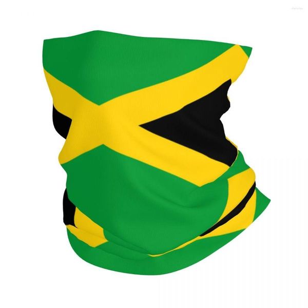 Cachecóis SBIP Bandeira da Jamaica Bandana Pescoço Gaiter Impresso Envoltório Jamaicano Cachecol Balaclava Multiuso Esportes Ao Ar Livre Para Homens Mulheres Adulto Inverno