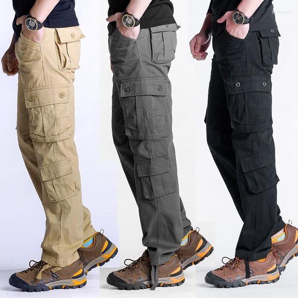 Herrenhosen 2023 Taktische Straight Men Multipocket Baggy Overalls Männliche Verschleiß-resistente Ladung für große Größe 44