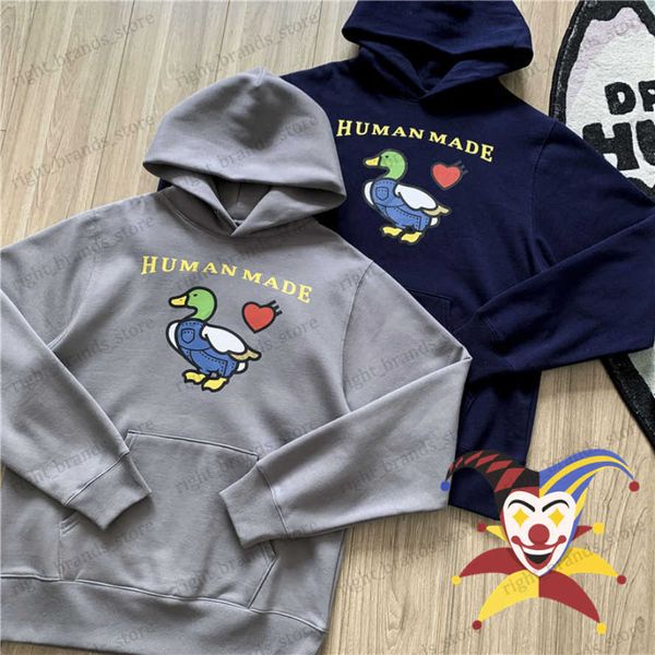 Erkek Hoodies Sweatshirts İnsan Yapımı Ördek Baskı Hoodie Erkek Kadınlar 1 1 En Kaliteli Sweatshirt Sakil T230707