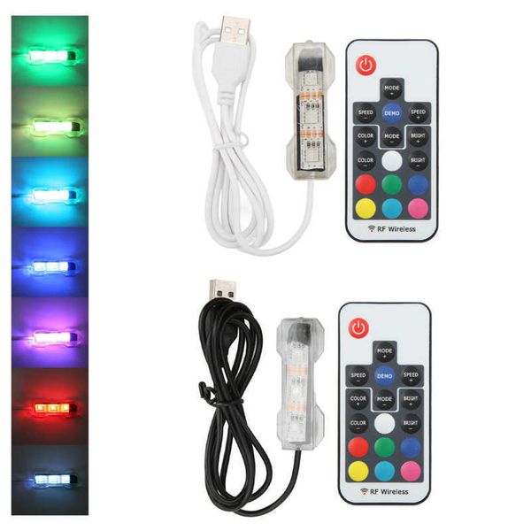 Decorazioni LED USB Acquario Piccolo impianto di illuminazione Telecomando leggero impermeabile per accessori per acquari 230706