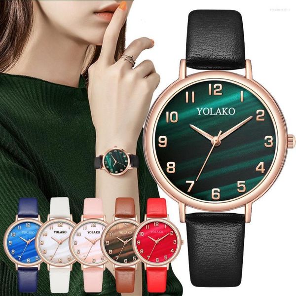 Relógios de pulso SMVPWomen Elegant Leather Watches 2023 Luxury Fashion Ladies Dress Watch Analog Female Casual Wristwatch Relogio Feminino Clock