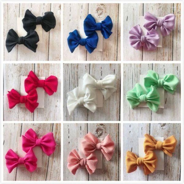 Аксессуары для волос 2023 Baby Summer 2pcs/Sets Kids Kids Girlswear Hair Hair Clips Clips Headwear лента Bowknot Barrettes реквизит