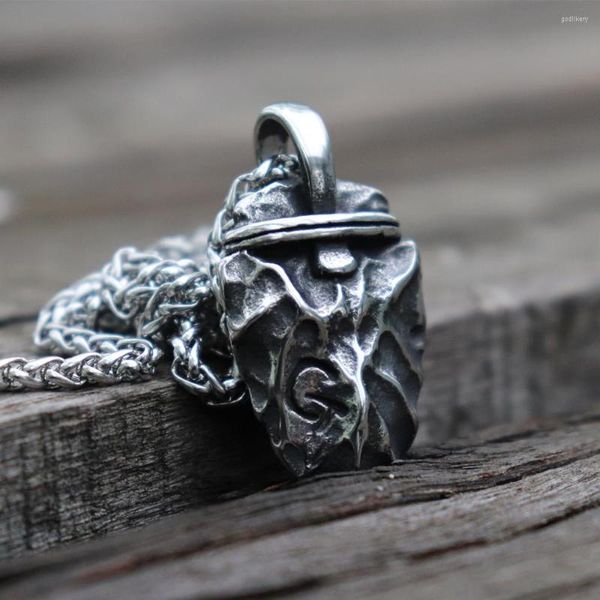 Collane con ciondolo Vintage Original Rune Stone Arrow Collana in acciaio inossidabile Viking Nordic Amulet Jewelry