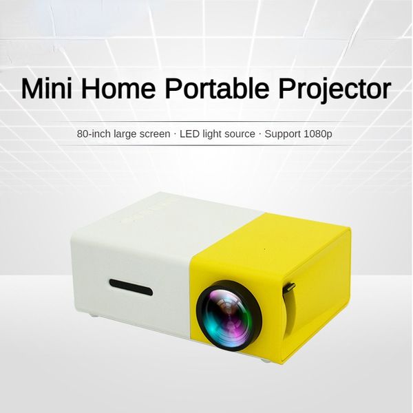 Smart-Projektoren YG300 Mini-LED-Projektor YG300 Kinder 480 * 272p Tragbare Taschenhalterung 1080p 4K Handy-Video-Heimkinoprojektor 230706