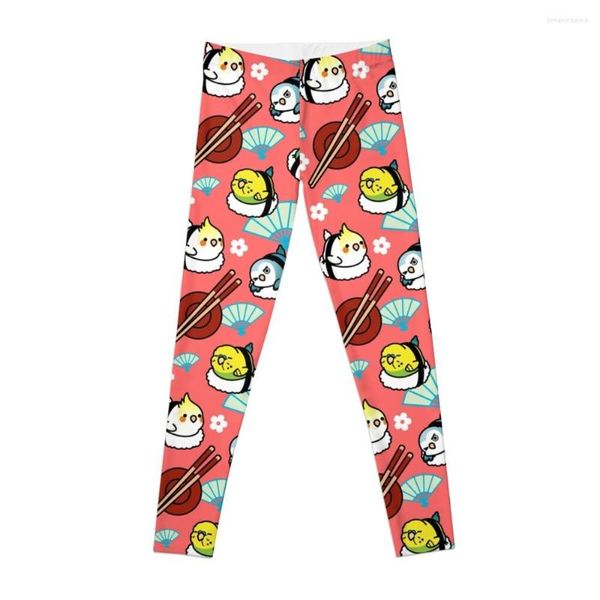 Active Pants Sushi Time With Cody The Lovebird Friends Leggings Damen Sport Workout Gym Sport Set Damen