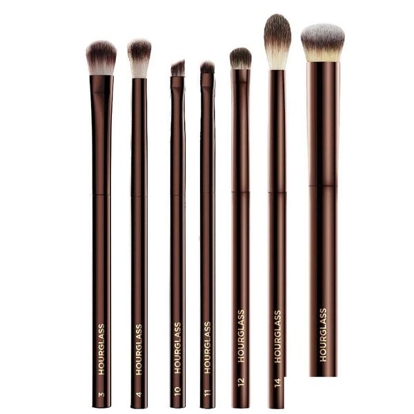 Pincéis de Maquiagem Ampulheta Conjunto de Olhos Luxo Mistura de Sombras Sha Contouring Iluminação Mancha Corretivo Delineador Ferramentas Cosméticas M Dhrpb