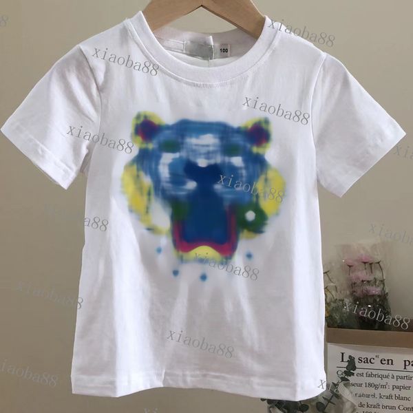 2023 New Kids meninos meninas verão de manga curta T-shirts palavras maré marca crianças Camisa solto de manga meia Tees Tops roupas de bebê designer de luxo estilo bordado