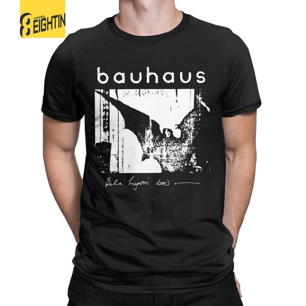 Mens Tshirts Bauhaus yarasa kanatları Bela lugosis ölü tişört erkekler için% 100 pamuk moda tişört mürettebat boyun tees kısa kollu üstler artı boyut 230707