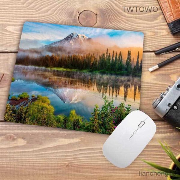 Almofadas de mouse de pulso Beach Palm Island Background Antiderrapante Gaming Speed MousePad 180x220x2mm Cool Design Table Mat Player Laptop de borracha R230707