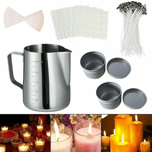 Fazendo Chuangge Diy Handmake Candle Crafting Tool Kit Aromaterapia Velas Fazendo Ferramentas com Melting Pot Wick Adequado para Iniciantes