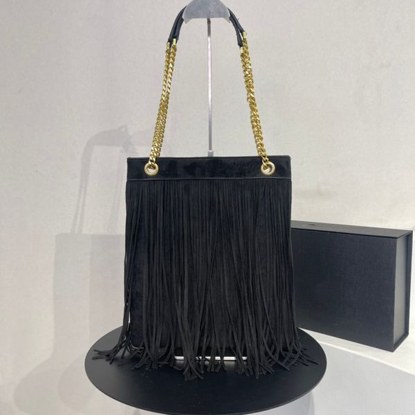 Designer de camurça fosco Grace Fringe Bobo Bag delicado casual elegante personalidade de moda