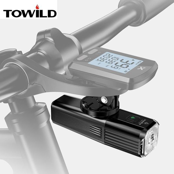 Towild Br800 Fahrradlicht mit Rücklicht, regendicht, wiederaufladbar, USB, LED-MTB-Frontleuchte, Scheinwerfer, Aluminium, Ultrali-Lichter