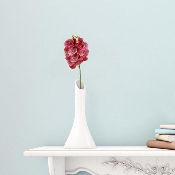 Dekoratif çiçekler 3d baskı yapay orkide sahte güve kelebek ev düğün diy dekorasyon