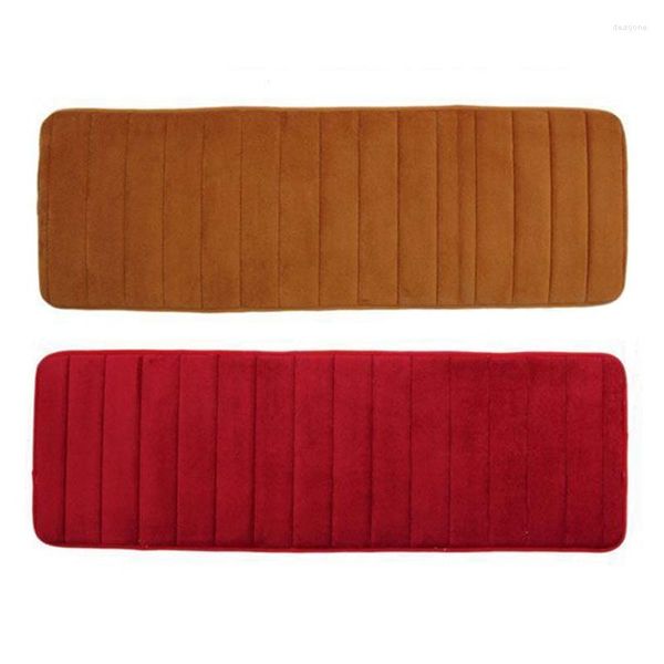 Tappeti 2 pezzi 120X40 cm Memory Foam assorbente antiscivolo Cucina Camera da letto Tappetino Tappeto Tappeto Cachi Data-Rosso