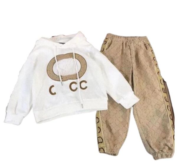 VENDITA CALDA Maglione con cappuccio per bambini Set stile classico 2-12 anni moda Villi invernali Ragazzi e ragazze Tuta sportiva Neonato Abbigliamento manica corta