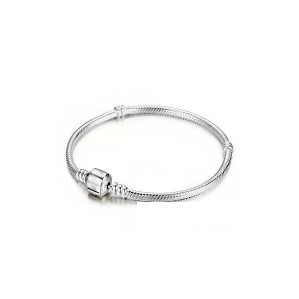 Joias 925 Sterling Sier Bracelets M Snake Chain Fit Charm Bead Bangle Bracelet Gift For Men Women Gb1671 Drop Delivery Par Dhhie