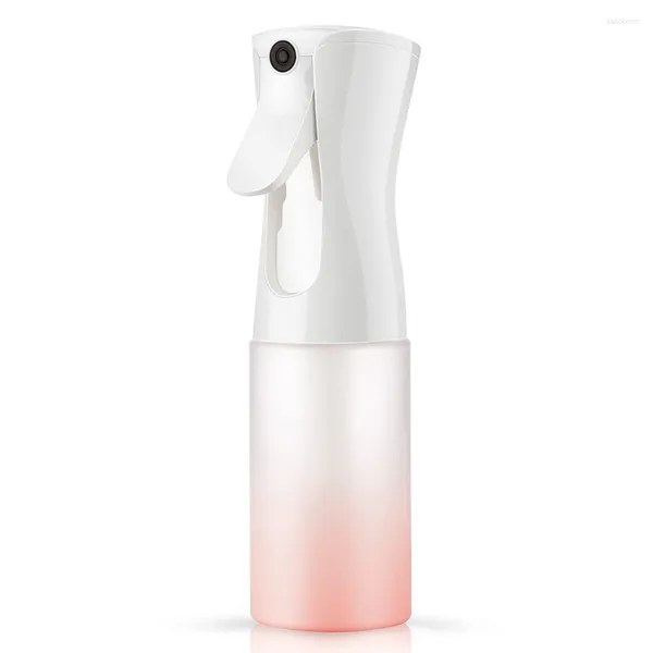 Garrafas de armazenamento 1 pçs 200/300/500 ml cabelo névoa fina garrafa de spray contínuo fosco rosa recarregável pulverizador de gatilho para estilista barbeiro salão de beleza