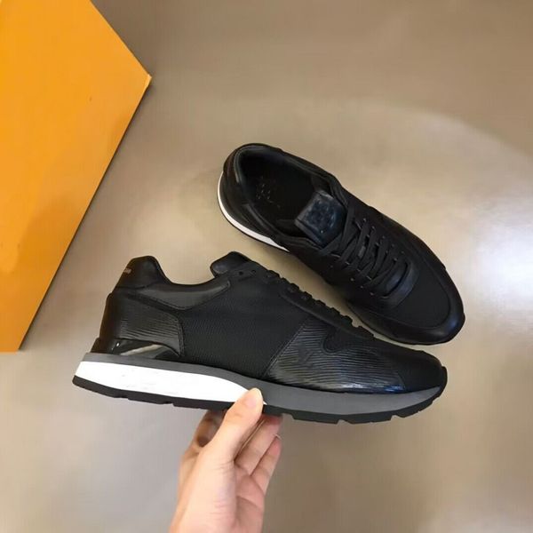 Marca Famosa Run Away Men Tênis Sapatos Vintage Abloh Grained Couro de Bezerro Tênis Festa Casamento Cesta Sola de Borracha Plataforma Skate Andar EU38-46