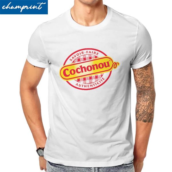 Mens Tshirts Pig Cochonou Erkekler T Shirt Vintage Tee Kısa Kol Yuvarlak Boyun% 100 Pamuk Hediye Fikir Tops 230707