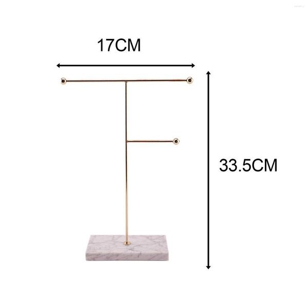 Bolsas para joias Prateleira Minimalista Cabides requintados Base de mármore Suporte de armazenamento para anéis de orelha Clipes Colar Expositor de loja