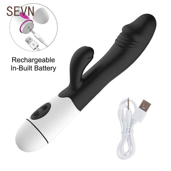 Vibratoren 30 Geschwindigkeit G-Punkt-Vibrator für Frauen Masturbieren Dildo Kaninchen Vaginal Klitoris Massagegerät Weibliche Stimulation Erwachsene Sexspielzeug 230706