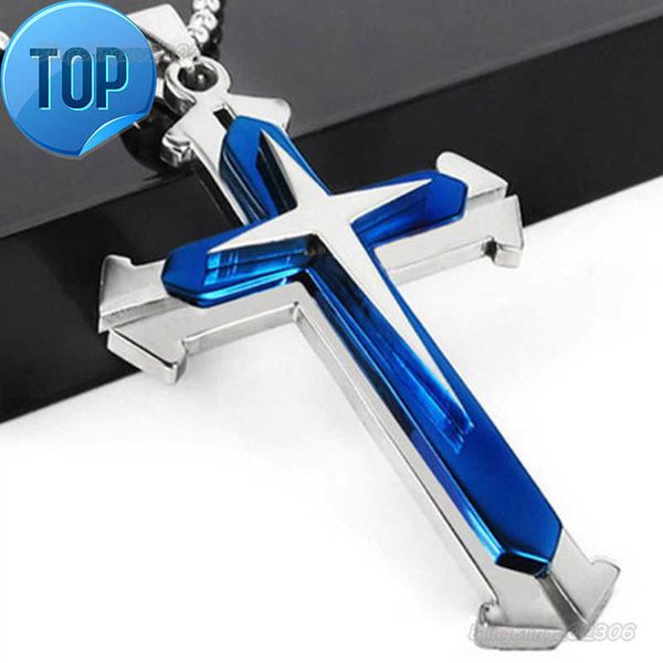 Fashion Women Men Steel Cross pendants Necklace Chain Titanium Gioielli religiosi Latino Christmas Punk Classic Regali Accessori