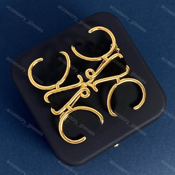 Spille a lettera semplice Spilla di design Spilla di lusso Gioielli in argento 925 Spille in oro per le donne Spille in oro Spilla classica da uomo Spilla a spillo Abito da festa Accessorie