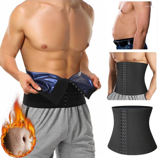Modeladores corporais masculinos redutor de abdômen masculino fitness aparador de suor cinto de emagrecimento modelador de cintura modelador de barriga ultraleve fino espartilho sauna