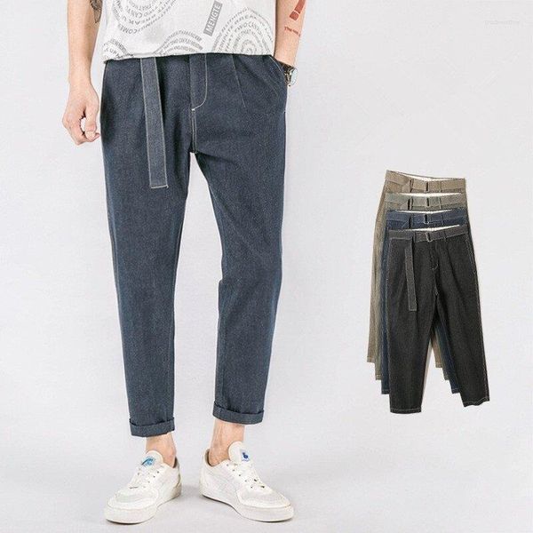 Jeans da uomo Taglie forti 28-38 Uomo Jogger Primavera Estate Autunno Moda Casual Lunghezza caviglia Elastico con coulisse Vita Denim Harem Pants