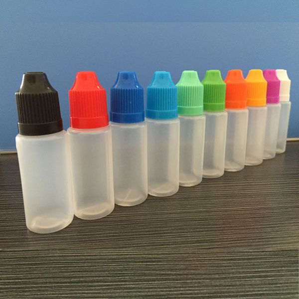 100 conjuntos de 15 ml de garrafas de gotas plásticas tampas de tips pe ldpe e ​​para líquido de vapor 15 ml