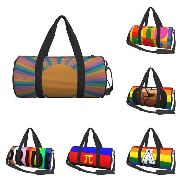 Lgbt Reisetaschen Designer Seesack Herren Luxus Gepäck Damen Regenbogen Handtasche Gym Sport Weekender Tasche 230707 230915