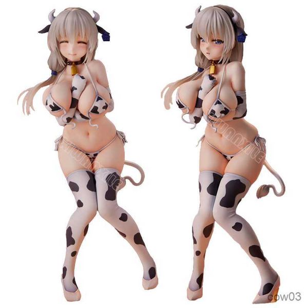 Figure giocattolo d'azione 22cm wa Asobitai! Tsuki Anime Girl Figure DreamTech Cow Pattern Bikini Action Figure Modello da collezione Doll Toy R230707