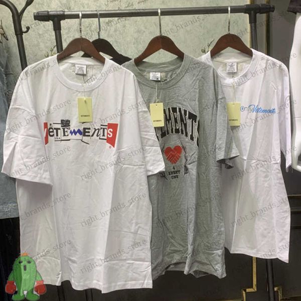 Camisetas Masculinas Vetements Oversize 100% Algodão T-shirt Masculino Feminino Moda Original 1 1 Embalagem Camiseta T230707